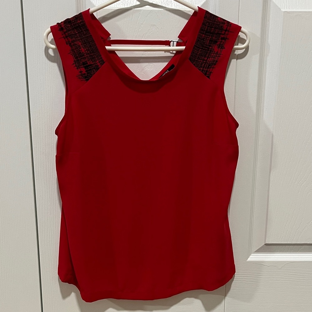Red Sleeveless Women's Top